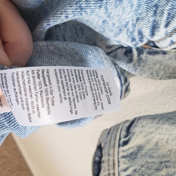 Topshop Light Blue Denim Mini Dress - Picture 12 of 12